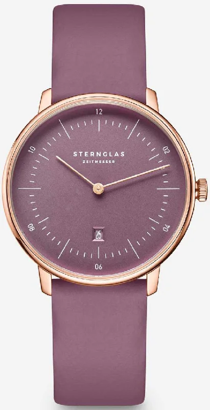 women's mechanical watches for professionals -Sternglas Naos XS Edition Flora Lavender