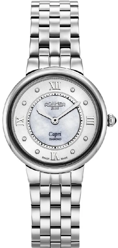 women's mechanical watches with collector's edition display function -Roamer Capri White MOP women's mechanical watches with collector's edition display function -Roamer Capri White MOP