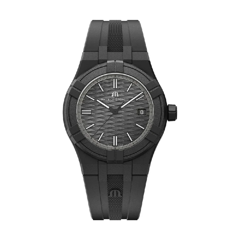 men's field watches with interchangeable straps -AIKON Tide Black