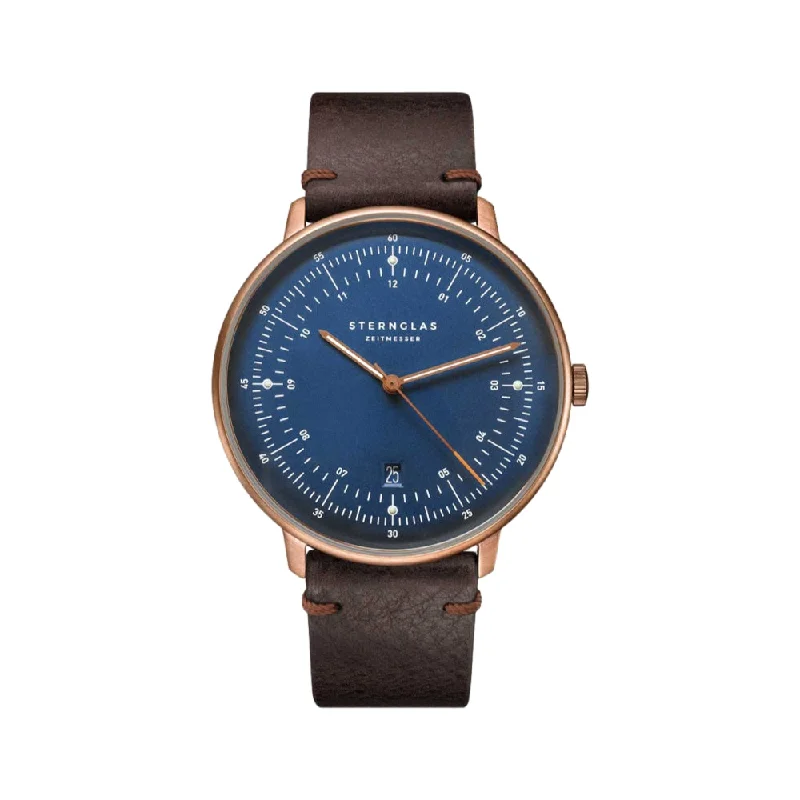 men's stainless steel dive watches -Hamburg Blue Dial Bronze
