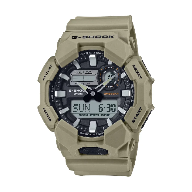 men's digital watches with Swiss SuperLuminova display function -CASIO G-SHOCK GA-010-5ADR STANDARD ANALOG-DIGITAL BROWN WATCH men's digital watches with Swiss SuperLuminova display function -CASIO G-SHOCK GA-010-5ADR STANDARD ANALOG-DIGITAL BROWN WATCH