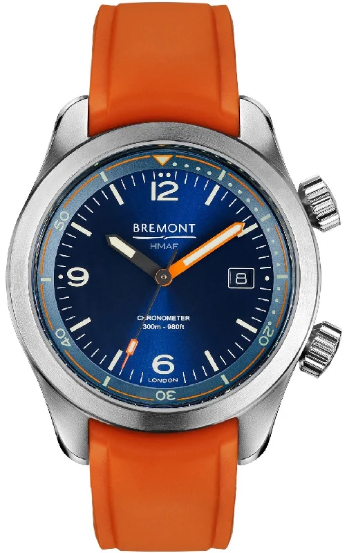 men's mechanical watches with magnetic-resistant design -Bremont Armed Forces Argonaut Azure