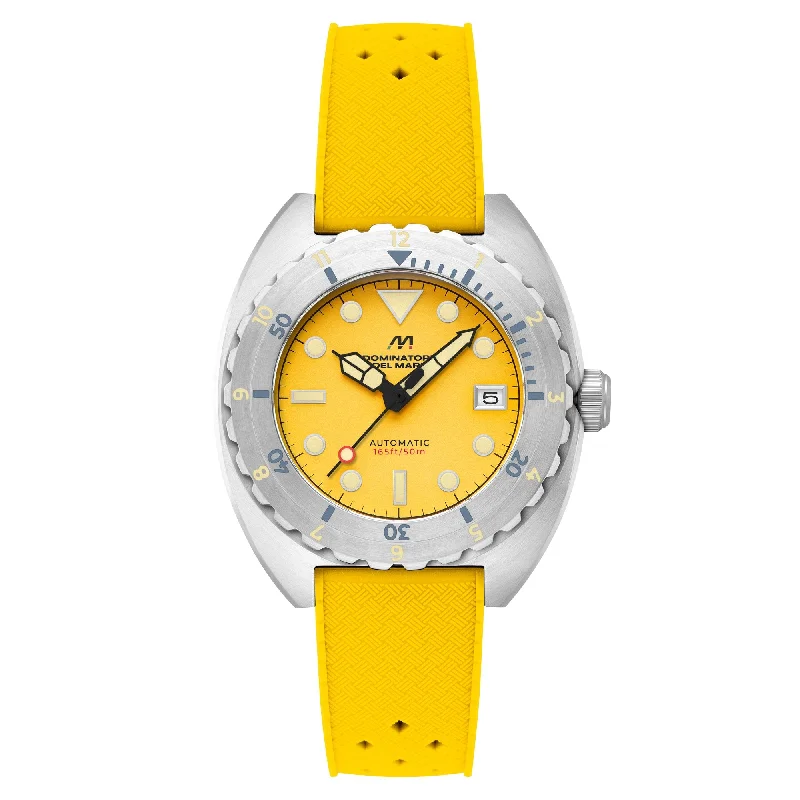 stylish men's skeletonized watches with integrated bracelet -Dominatore Del Mare Amalfi Automatic Citrine Yellow stylish men's skeletonized watches with integrated bracelet -Dominatore Del Mare Amalfi Automatic Citrine Yellow