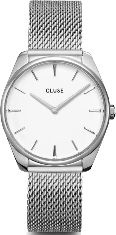 women's mechanical watches with polyurethane style straps -Cluse Watch Feroce Ladies D