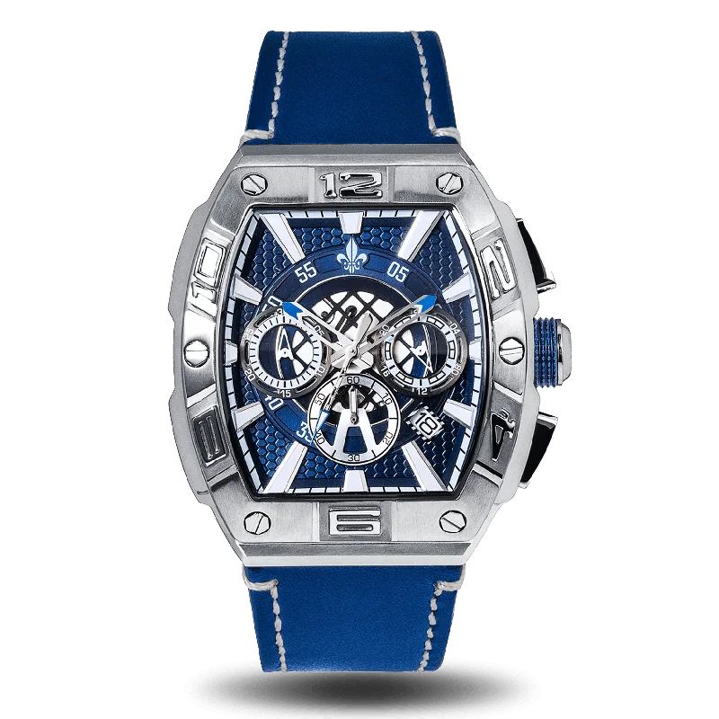 men's chronograph watches with automatic style design -The Intrepid Chronograph - Blue men's chronograph watches with automatic style design -The Intrepid Chronograph - Blue