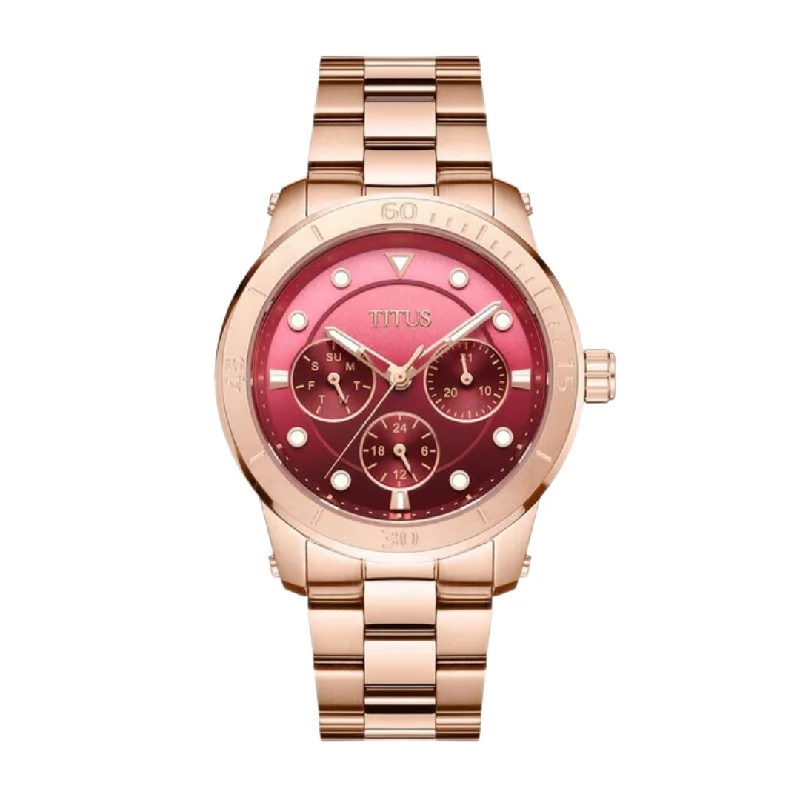 women's mechanical watches with rubber style straps for water sports -SOLVIL ET TITUS ASPIRA W06-03147-019 QUARTZ STAINLESS STEEL WOMEN WATCH