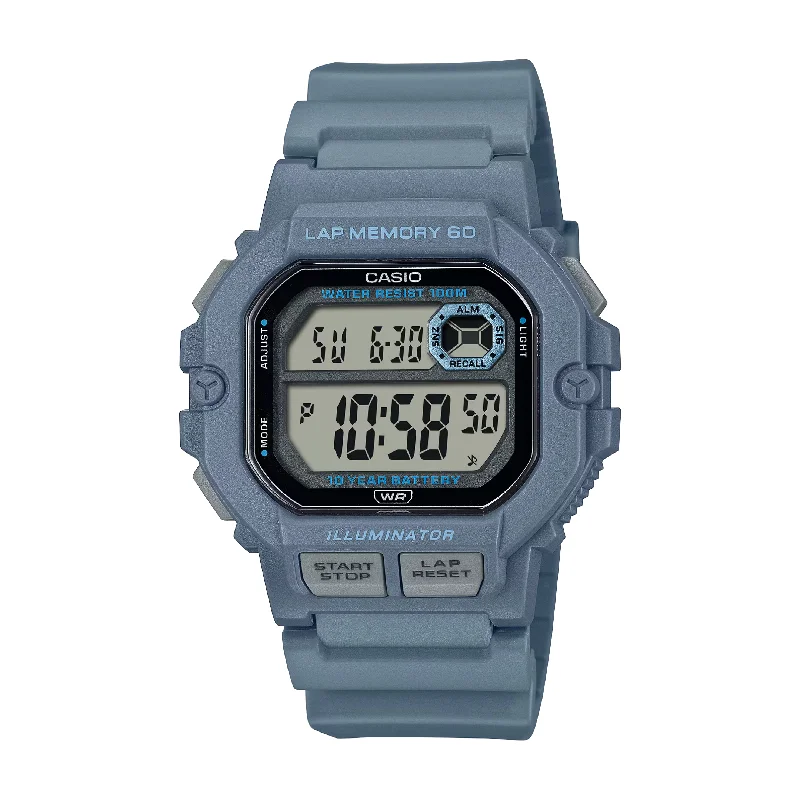 men's Cartier moon phase design watches -CASIO GENERAL WS-1400H-2AVDF STANDARD DIGITAL BLUE MEN WATCH