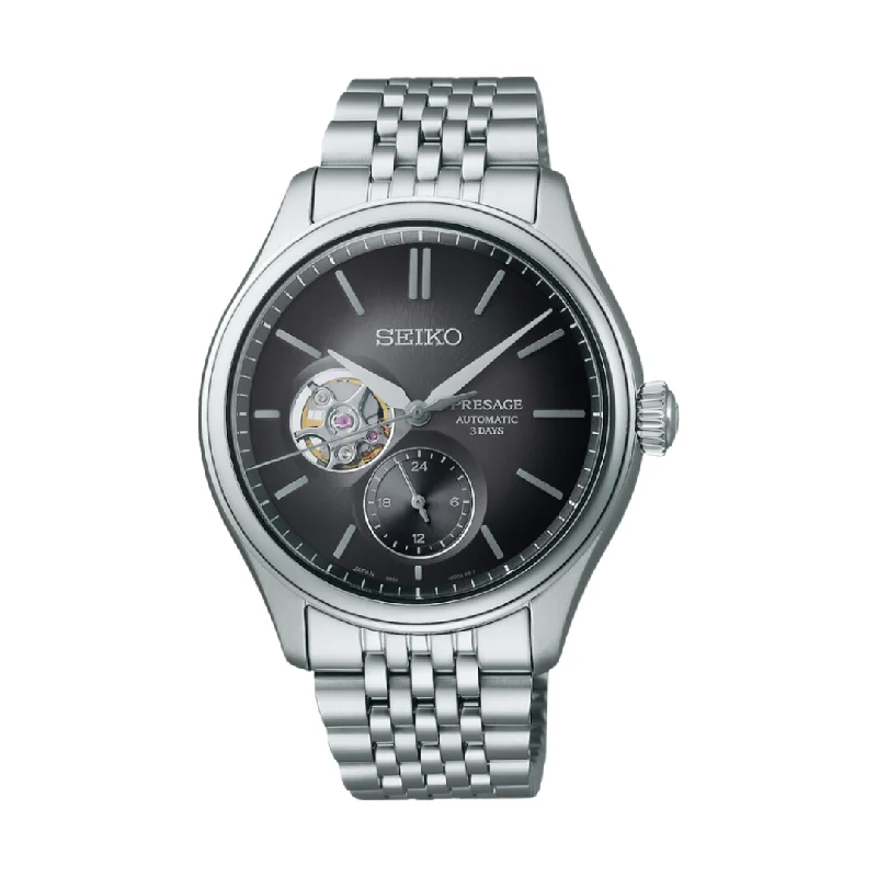 men's Seiko with leather straps -SEIKO PRESAGE SPB471J1 CLASSIC SERIES 'SUMI-IRO' OPEN HEART MEN WATCH men's Seiko with leather straps -SEIKO PRESAGE SPB471J1 CLASSIC SERIES 'SUMI-IRO' OPEN HEART MEN WATCH