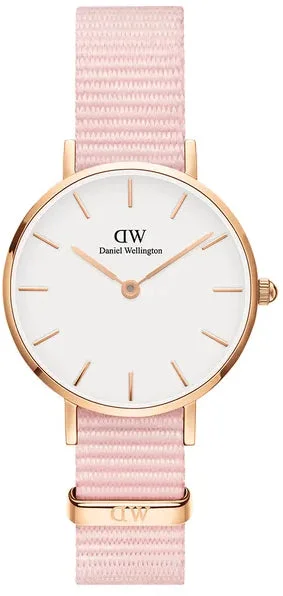 women's mechanical watches with alarm display function -Daniel Wellington Watch Petite Rosewater White 28mm