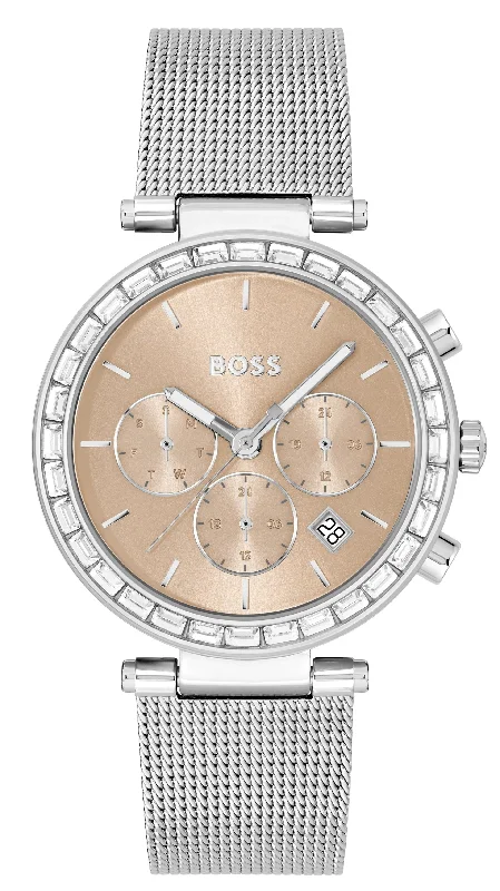 women's mechanical watches with glow-in-the-dark design -Boss Andra Ladies