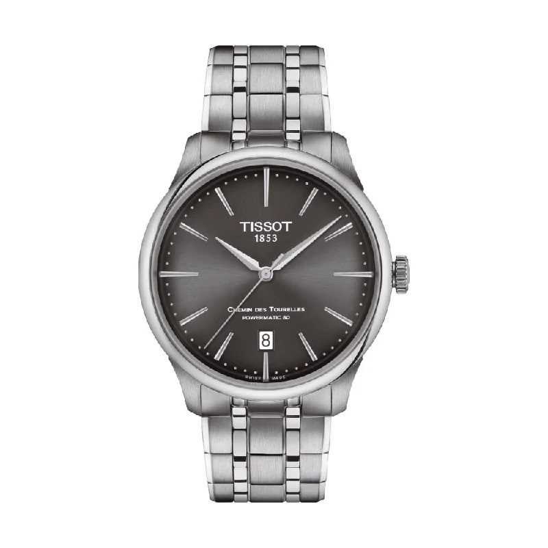 men's field watches with spring drive design -Chemin Des Tourelles Powermatic 80 39mm Grey