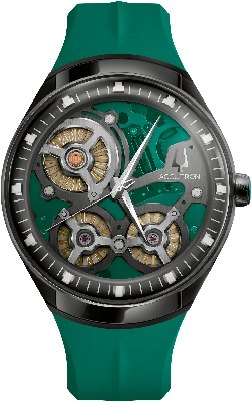 men's mechanical watches for kayaking enthusiasts -Accutron DNA Casino Green Limited Edition