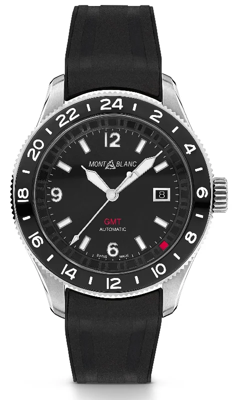 men's mechanical watches with moon phase display -Montblanc 1858 GMT Automatic Date 42