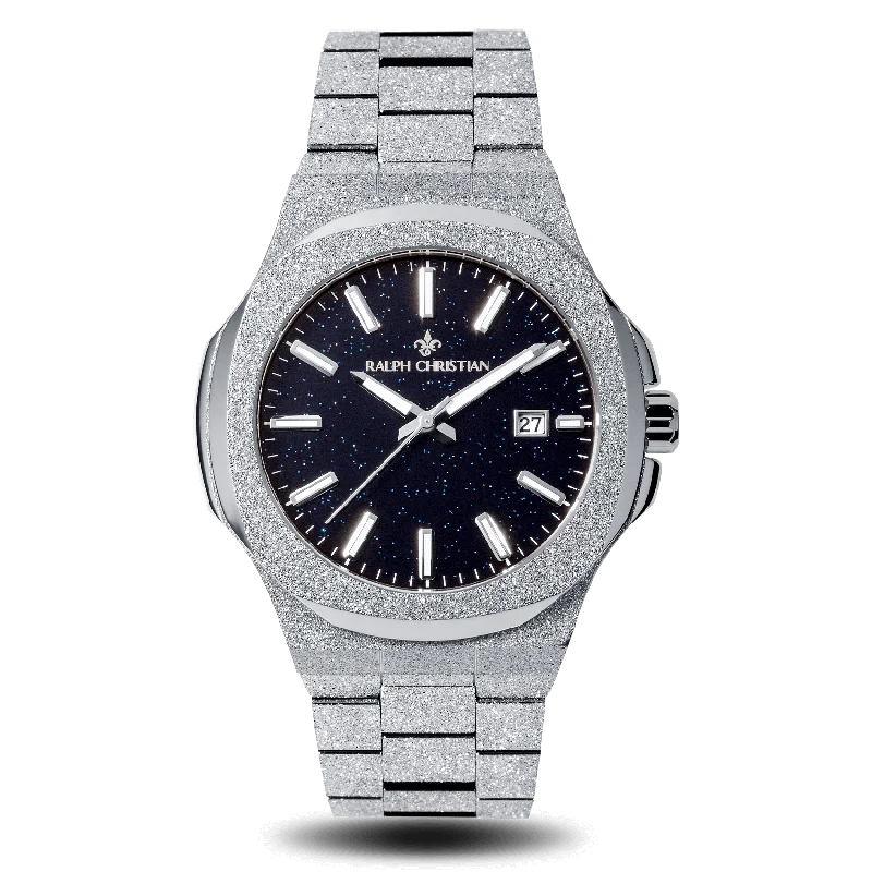 men's mechanical watches with commemorative edition design -The Frosted Stellar - Silver men's mechanical watches with commemorative edition design -The Frosted Stellar - Silver