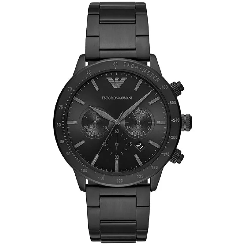Men's Local Brand Design Dress Watches-Emporio Armani AR11242 Men's Chronograph Sport Mario Black Watch Men's Local Brand Design Dress Watches-Emporio Armani AR11242 Men's Chronograph Sport Mario Black Watch