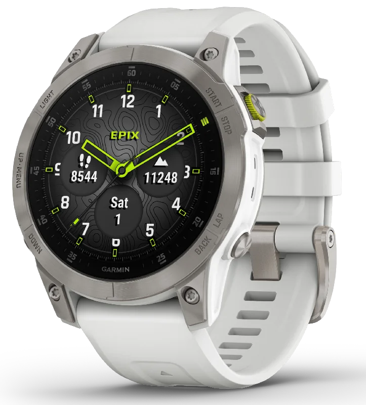 Smart Watches for Mens Storm Alerts-Garmin Epix Gen 2 Carrera White D