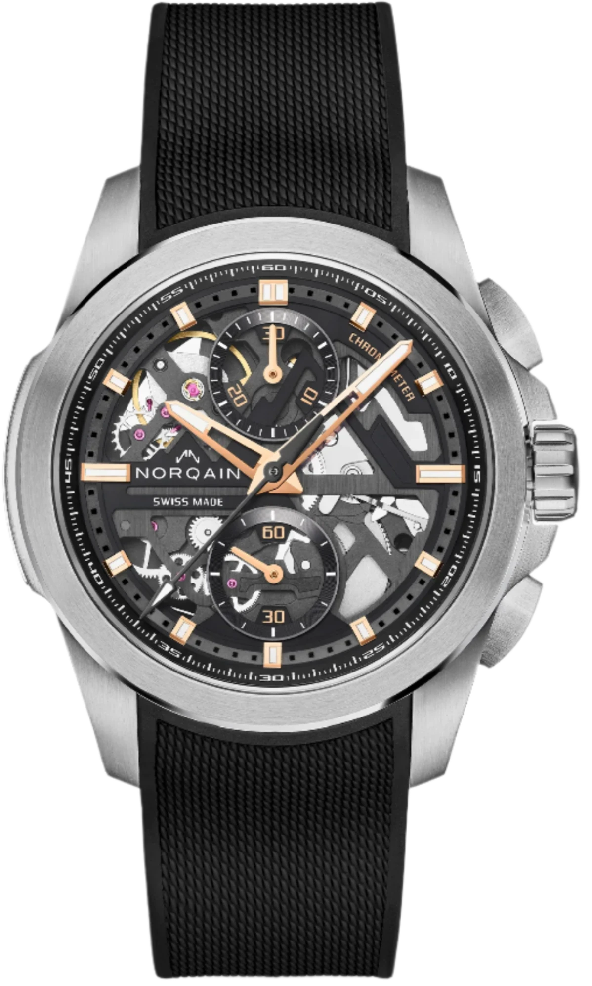 men's mechanical watches with custom engraving display function -Norqain Independence Skeleton Chrono 42mm men's mechanical watches with custom engraving display function -Norqain Independence Skeleton Chrono 42mm