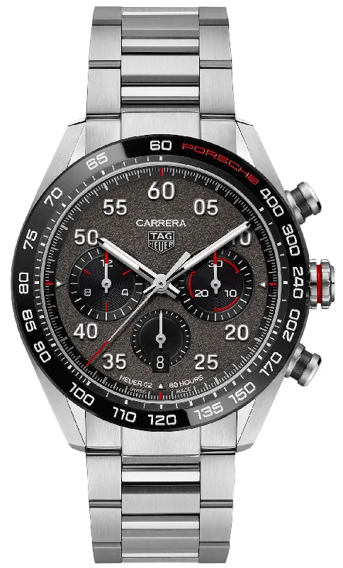 men's chronograph watches with mechanical style design -TAG Heuer Carrera Porsche Heuer 02 Automatic Chronograph