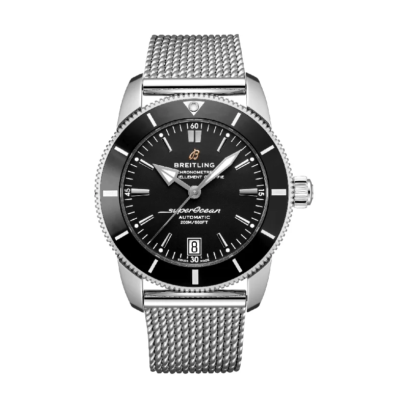 men's minimalist dive watches -Superocean Heritage B20 Automatic 42mm Stainless Steel - Black