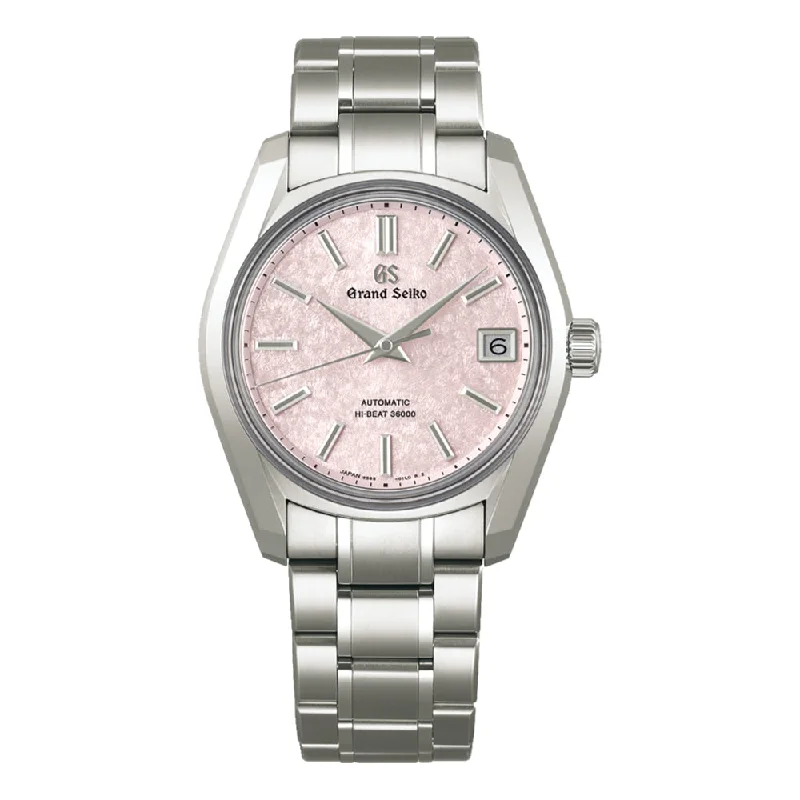 men's pilot watches with logo engraving style design -SBGH341 Heritage Hi-Beat 36000 38mm - Pink