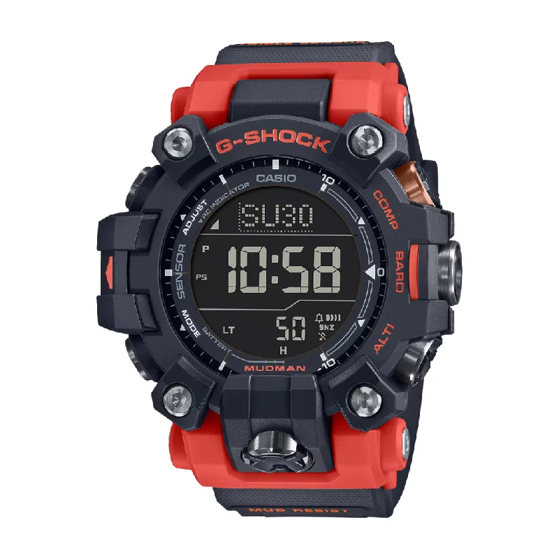 men's Cartier dual time zone watches -CASIO G-SHOCK GW-9500-1A4DR MASTER OF G - LAND MUDMAN ORANGE WATCH men's Cartier dual time zone watches -CASIO G-SHOCK GW-9500-1A4DR MASTER OF G - LAND MUDMAN ORANGE WATCH