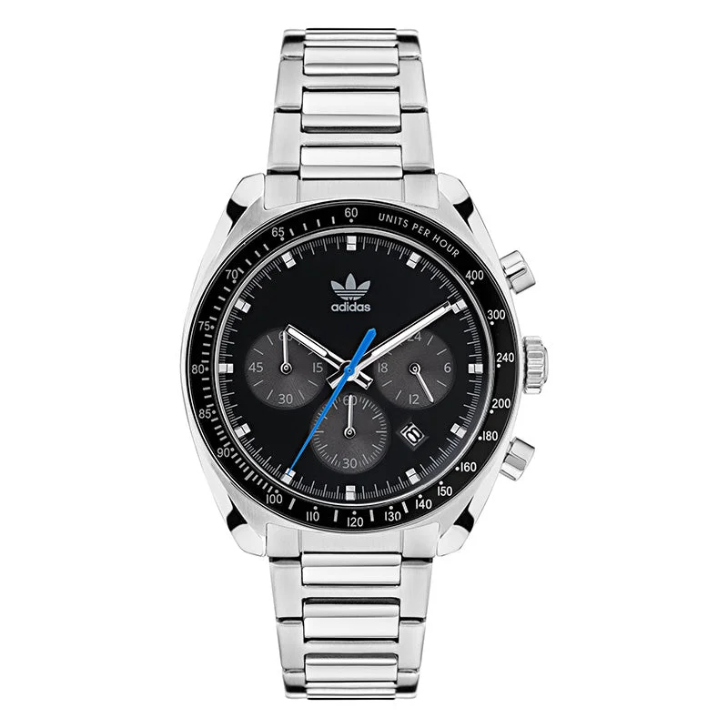 Unisex Office Wear Style Watches-Adidas Originals Edition One Chrono Unisex Black Watch AOFH22006 Unisex Office Wear Style Watches-Adidas Originals Edition One Chrono Unisex Black Watch AOFH22006
