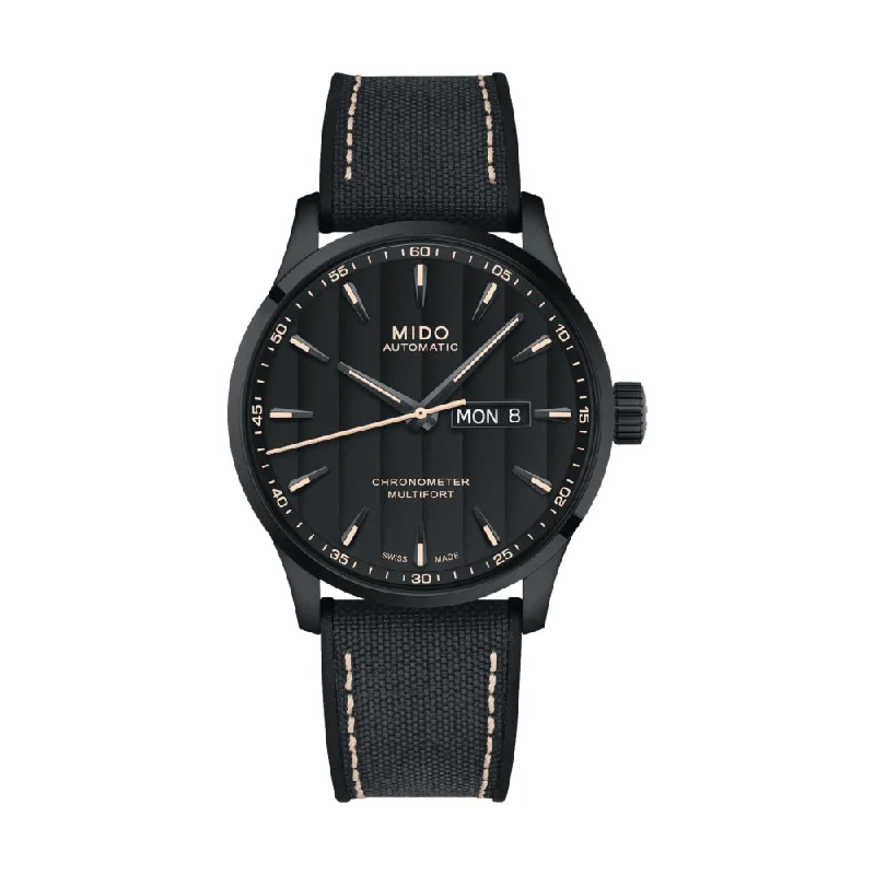 wedding-attire dresswatches-Multifort Chronometer Silicon Black Dial