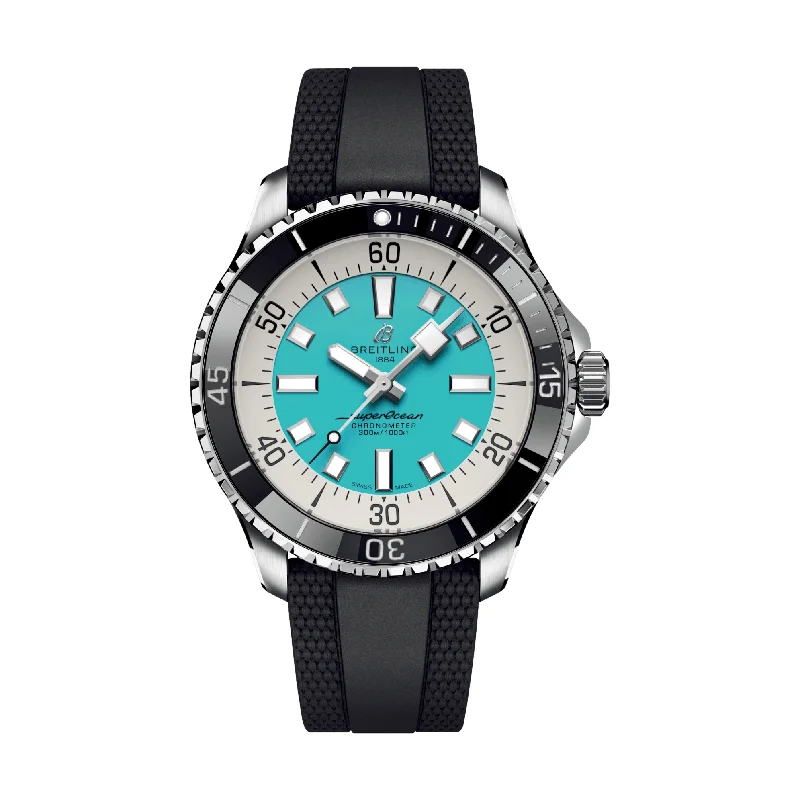 men's dive watches with scratch-resistant style -Superocean Automatic 44mm Stainless Steel - Turquoise men's dive watches with scratch-resistant style -Superocean Automatic 44mm Stainless Steel - Turquoise