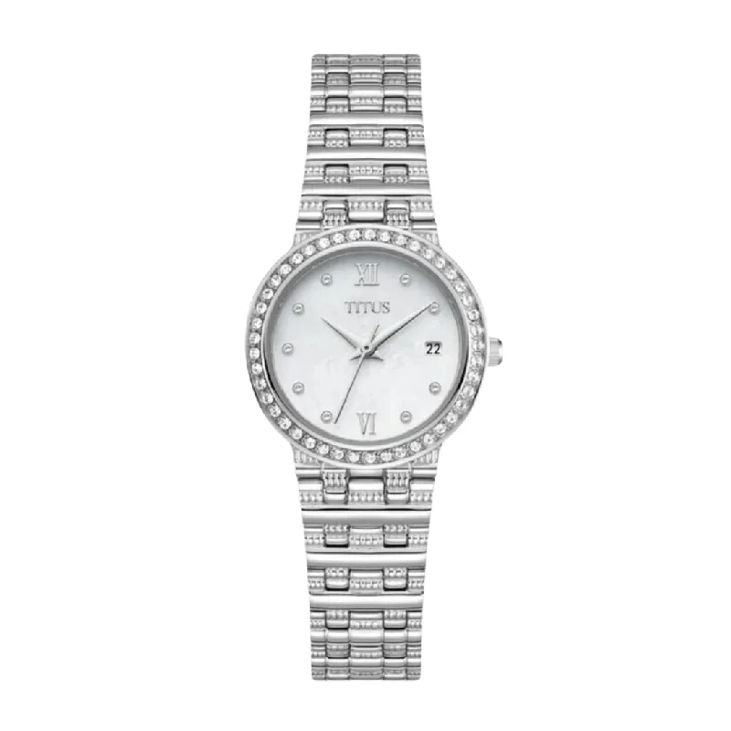 women's mechanical watches with NATO style straps for sports -SOLVIL ET TITUS FAIR LADY W06-03320-001 3 HANDS DATE QUARTZ WOMEN WATCH