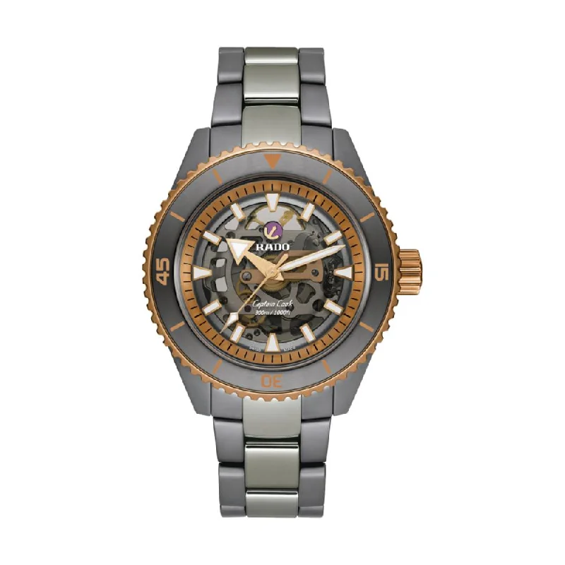 men's GMT watches with perpetual calendar design -Captain Cook High-Tech Ceramic Skeleton Two-Tone men's GMT watches with perpetual calendar design -Captain Cook High-Tech Ceramic Skeleton Two-Tone
