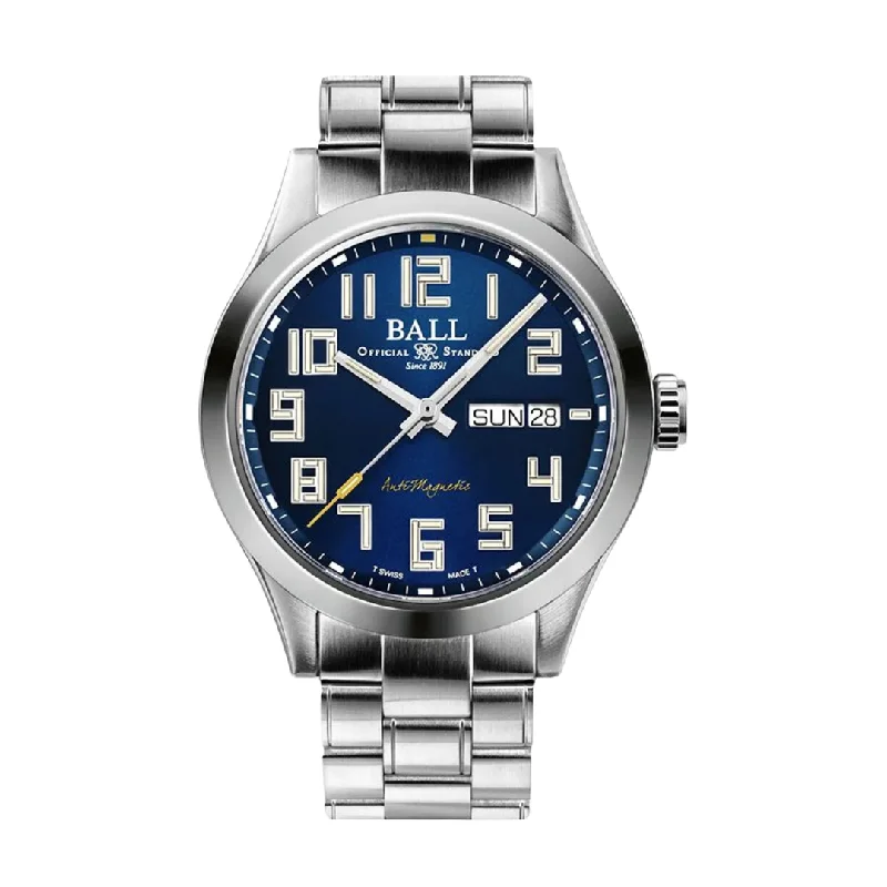 men's mechanical watches with date magnifier design -BALL ENGINEER III NM2182C-S12-BE1 STARLIGHT MEN WATCH