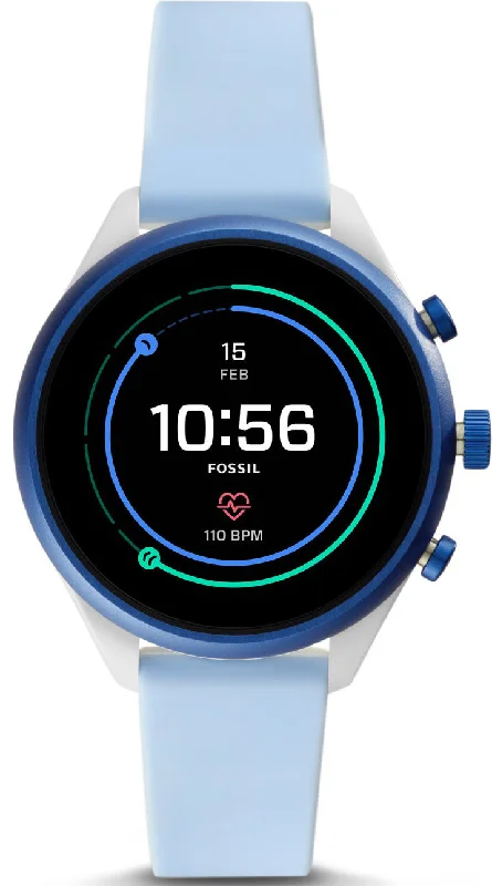Smart Watches for Mens Storm Alerts-Fossil Watch Sport Smartwatch Light Blue Silicone Smart Watches for Mens Storm Alerts-Fossil Watch Sport Smartwatch Light Blue Silicone