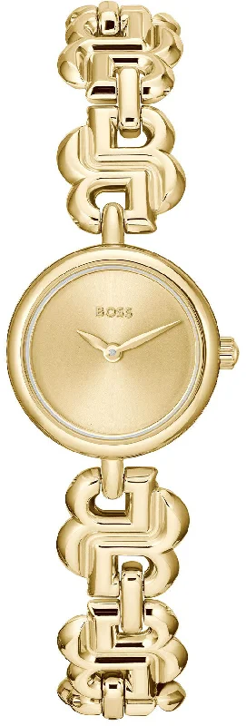 women's mechanical watches with domed design -Boss Double B Dressy