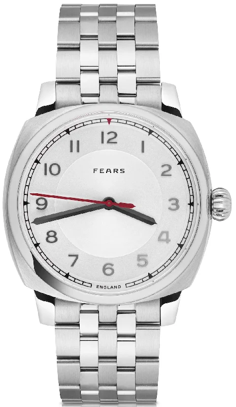 men's mechanical watches with stopwatch display function -Fears Brunswick 40 Silver Bracelet