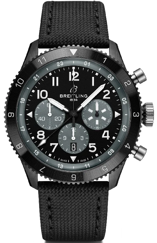 men's mechanical watches with magnifying design -Breitling Super AVI B04 GMT 46 Mosquito Night Fighter men's mechanical watches with magnifying design -Breitling Super AVI B04 GMT 46 Mosquito Night Fighter