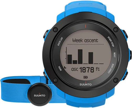 Mens Smart Watches UV Index Tracking-Suunto Watch Ambit3 Verticle Blue HR