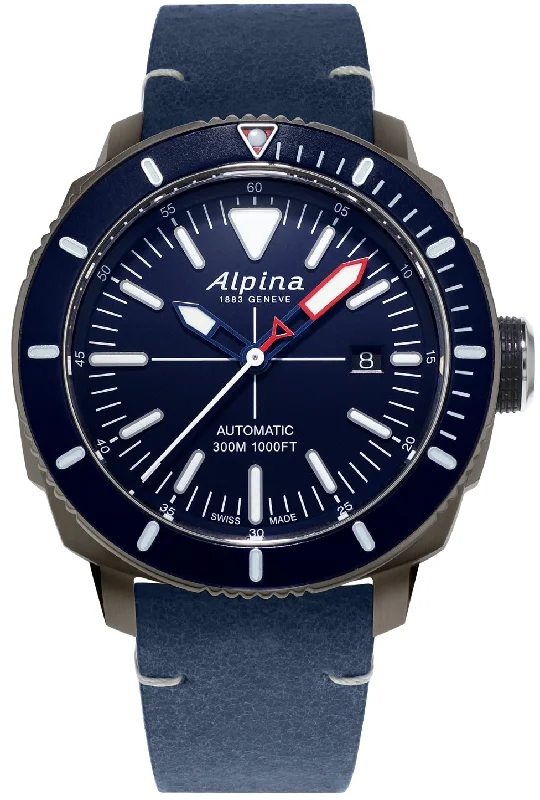 men's dive watches with double-domed glass -Alpina Seastrong Diver300