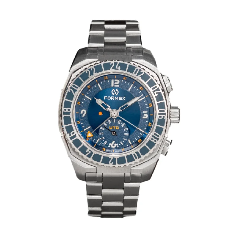 men's pilot watches for beginners -Stratos UTC Automatic Blue Dial, 41mm