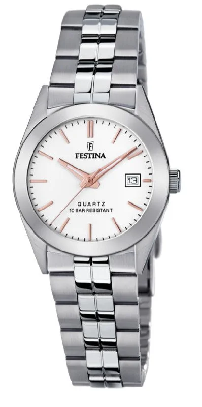 women's mechanical watches with chime design -Festina Watch Three Hands Date Ladies