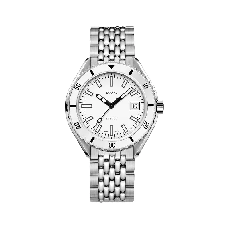 CEOs-signature watches-Sub 200 Whitepearl White Dial on Bracelet, 42mm