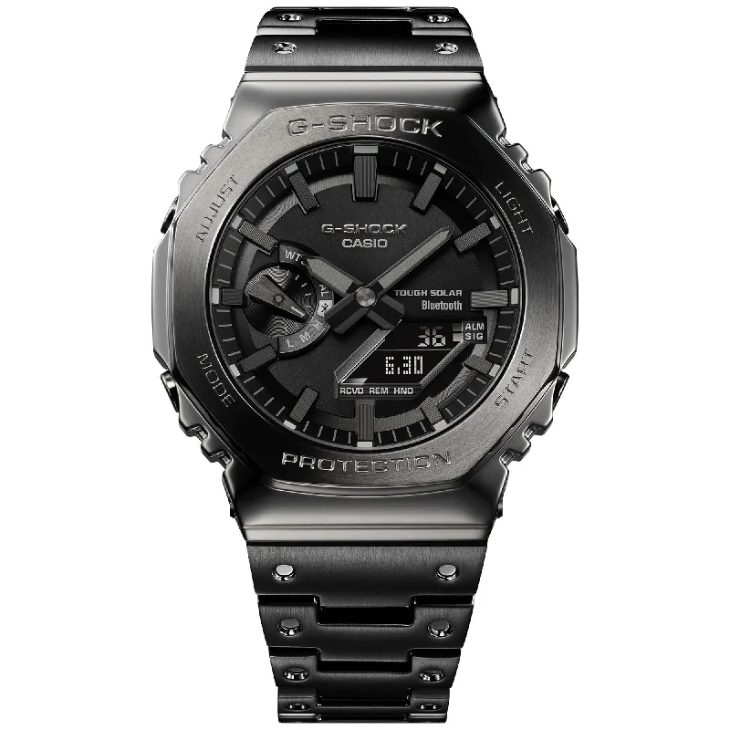 men's skeletonized watches with open heart design -G-Shock GMB2100 Full Metal Solar Gunmetal men's skeletonized watches with open heart design -G-Shock GMB2100 Full Metal Solar Gunmetal