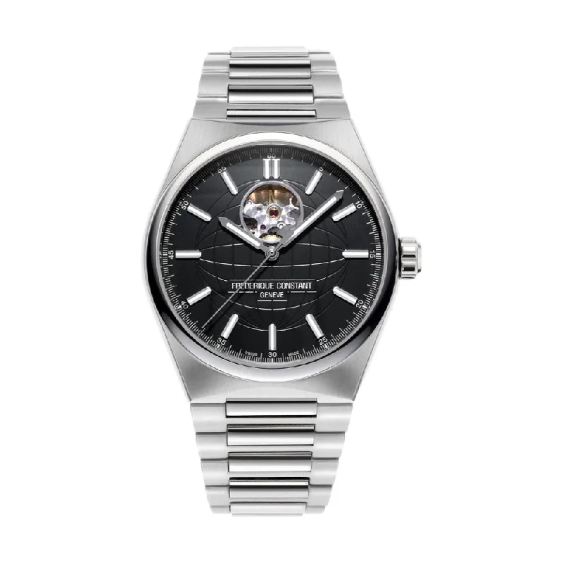 men's chronograph watches with concave design -HIGHLIFE HEARTBEAT AUTOMATIC MATTE BLACK DIAL men's chronograph watches with concave design -HIGHLIFE HEARTBEAT AUTOMATIC MATTE BLACK DIAL
