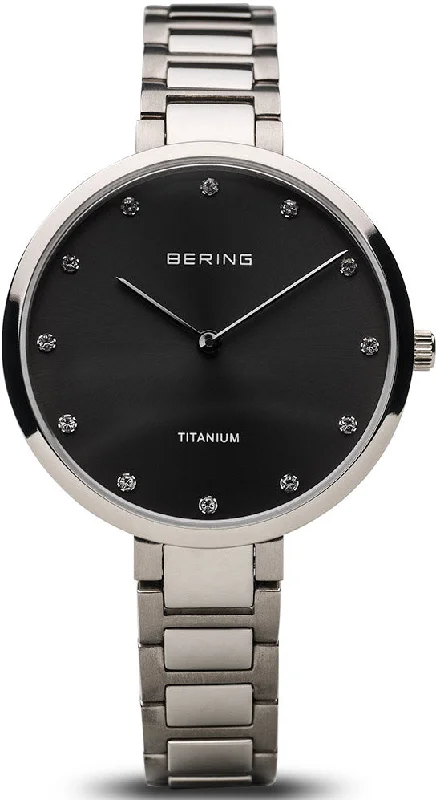 women's Bering with rubber straps -Bering Titanium Ladies