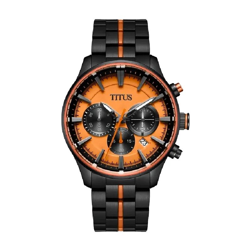 men's digital watches with LED light display function -SOLVIL ET TITUS SABER W06-03282-003 CHRONOGRAPH QUARTZ MEN WATCH