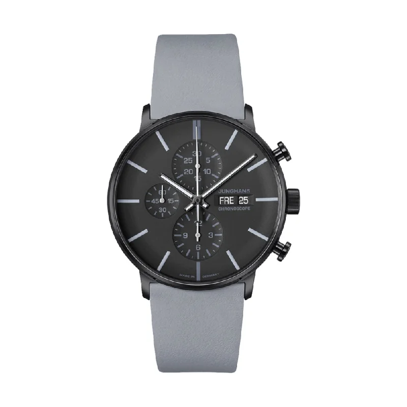 men's dive watches with power reserve -Form A Chronoscope Grey on Grey Strap