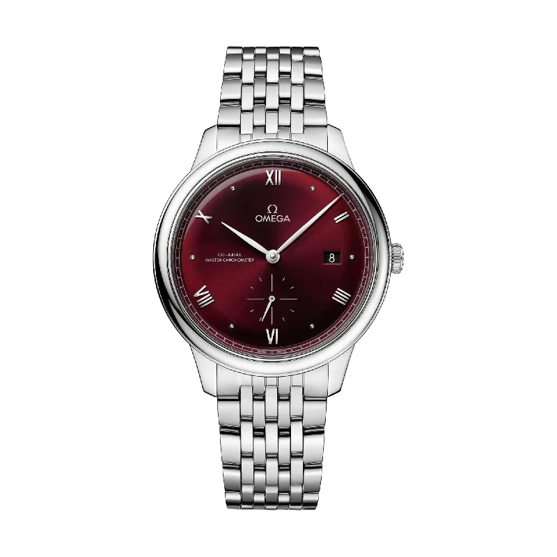 men's digital watches with spring drive display function -De Ville Prestige Co-Axial Master Chronometer Small Seconds 41mm - Red on Bracelet