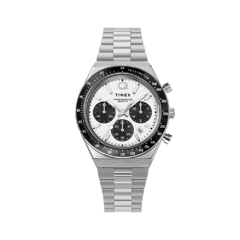 men's GMT watches with corrosion-resistant style design -Q Diver Inspired Chrono White Dial Bracelet men's GMT watches with corrosion-resistant style design -Q Diver Inspired Chrono White Dial Bracelet