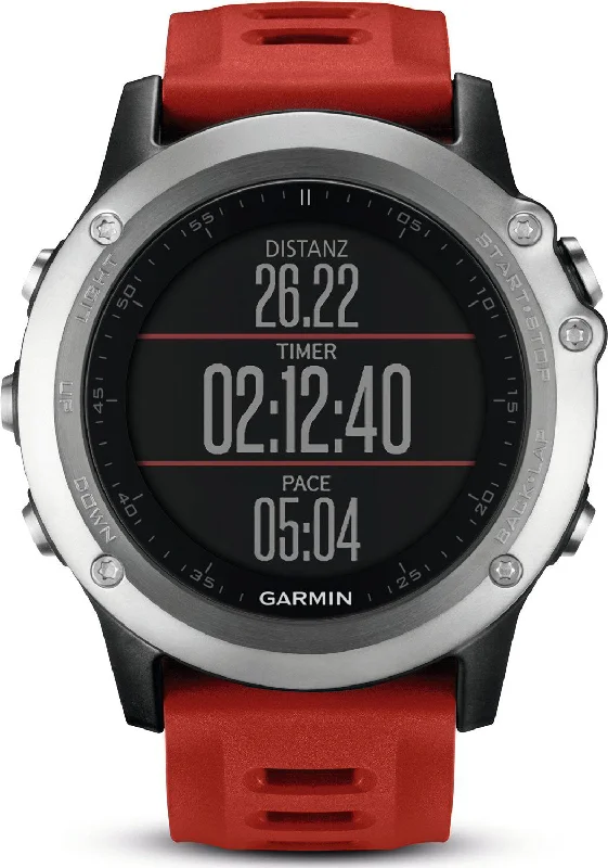 Mens Smart Watches Weather Forecast-Garmin Watch Fenix 3 Silver D