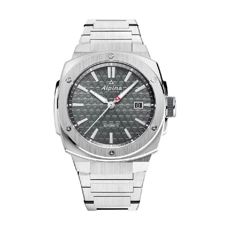 men's GMT watches with triple time zone design -Alpiner Extreme Automatic Grey