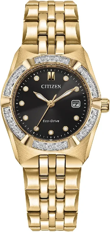 women's Citizen shock-resistant design watches -Citizen Corso Diamond Ladies